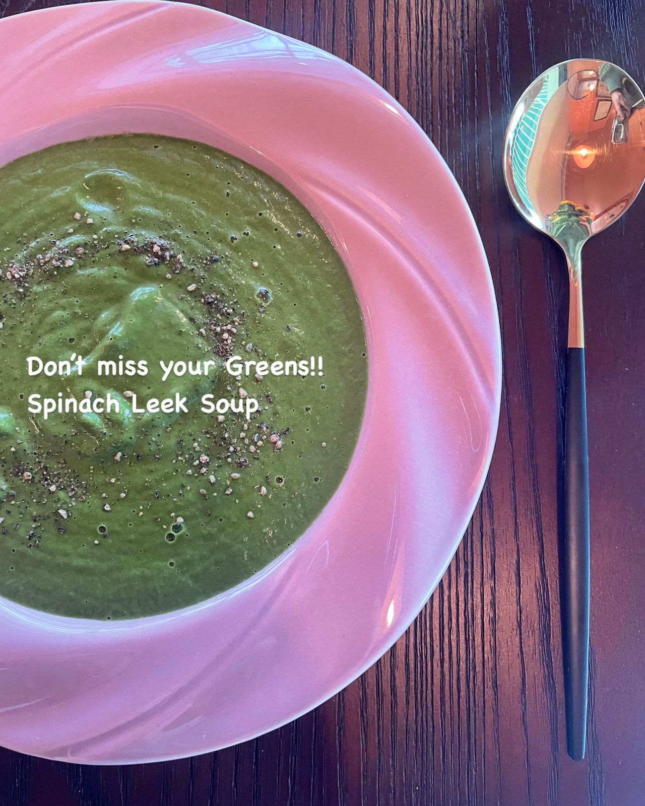 Green Spinach Leek Soup